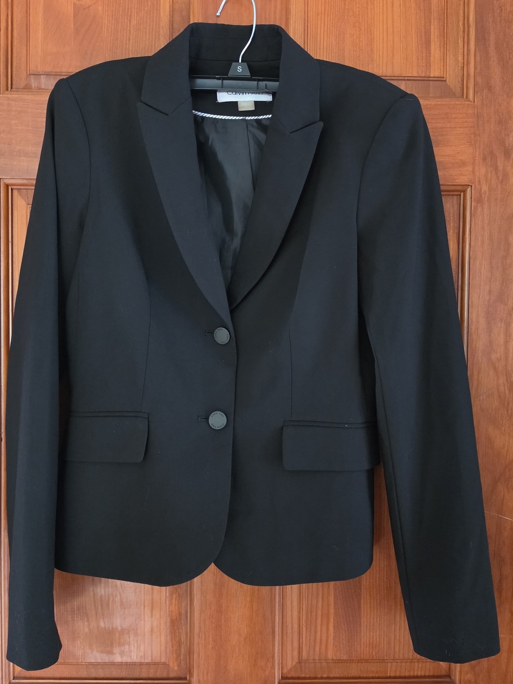 Calvin Klein Black Women's Two-Button Blazer, Size 2